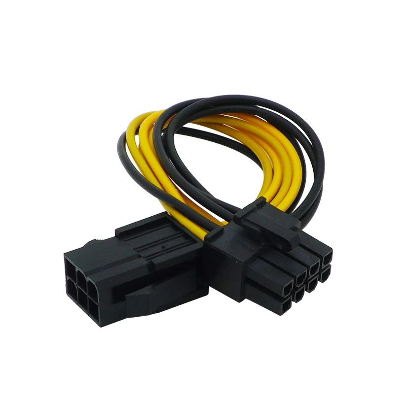 

20cm PCIe 6 Pin to 8 Pin Power Adapter Cable 6 Pin to 8 Pin/4Pin to 8 Pin PCIe Power Cord For PCI-e Video Cards