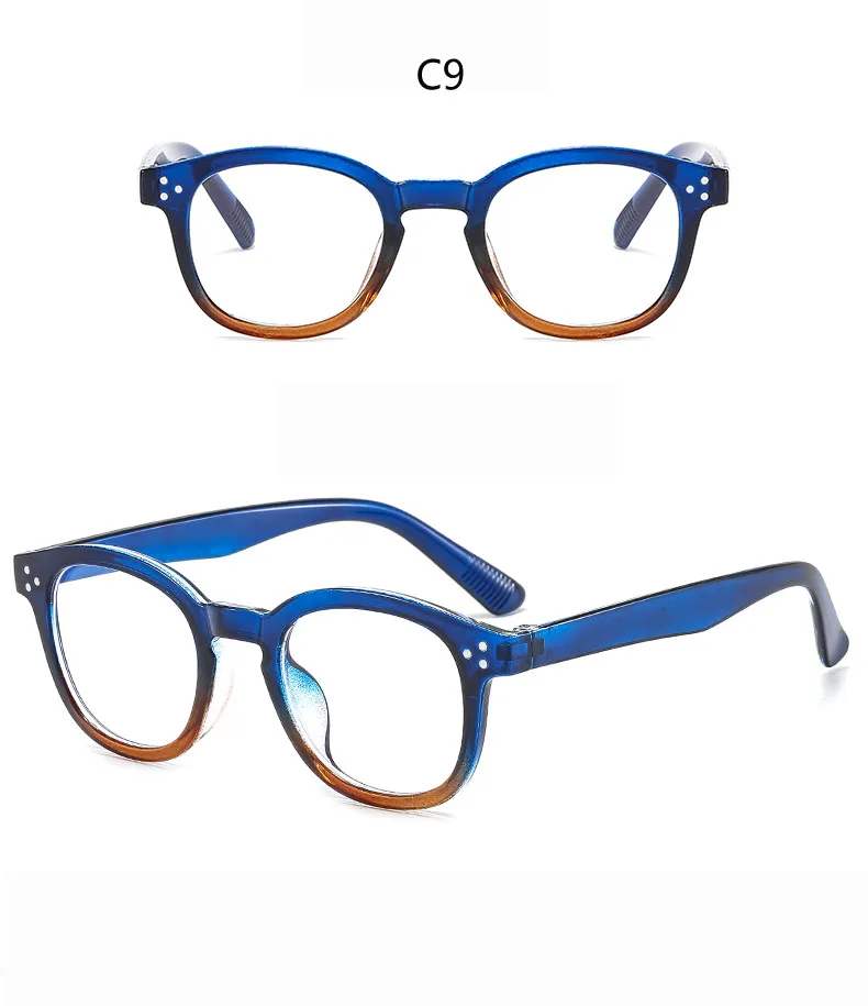 cute blue light glasses Retro Mens Round Glasses Frame Fashion Optical Eyeglasses Frame Women Transparent Clear Pink Nearsighted Prescription Eyeglas blue light reading glasses