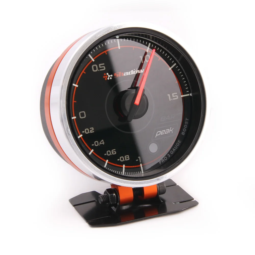 Boost Gauge Diesel 52Mm 12V Oem Odm Universal Electric Car Instrument Cluster Fedex Led White & Red Tw Air Pressure Gauge Shadow