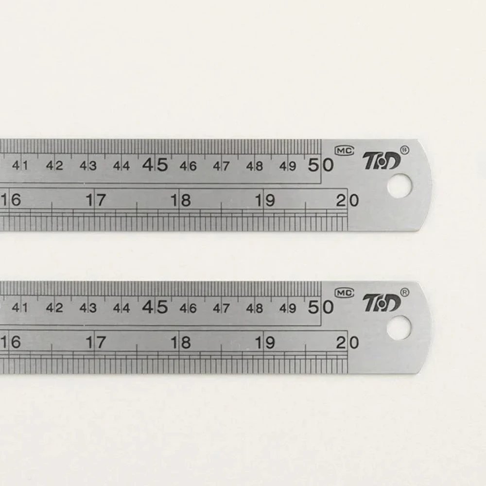 Premium Stainless Steel Ruler Set – Double-Sided Graduation Scale for Office & Drawing Tasks