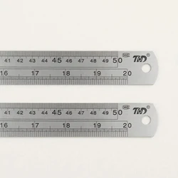 Premium Stainless Steel Ruler Set - Double - Sided Graduation Scale for Office & Drawing Tasks (50cm)