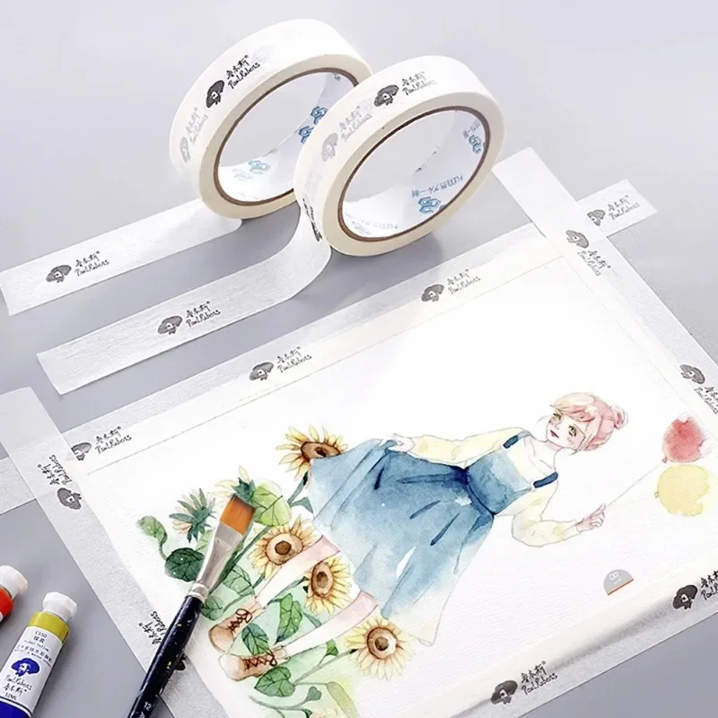 Watercolor Masking Tape 25mmx20m Sketch Painting Oil Painting Artist Washi Tape Sketch Fixation Sticky Traceless
