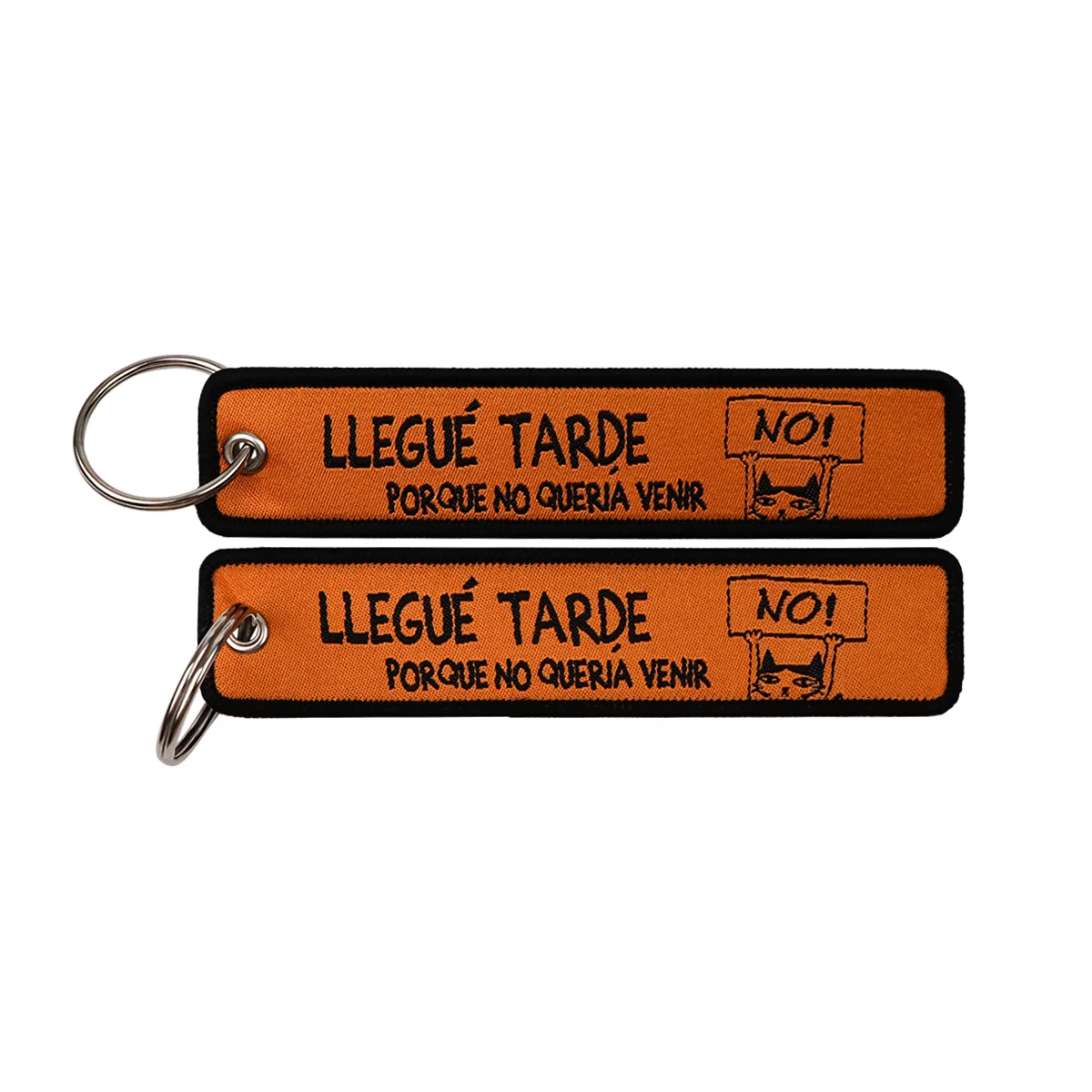 Humorous Embroidered Keychain - Key Ring Holder Accessory and Gift