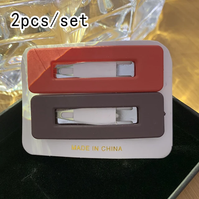 Hairpin Korean Simple Bb Clip Bangs Headdress Macaron Girl Hair Accessories Set Metal Hair Claws Ladies Hairgrip Headwear 2pcs