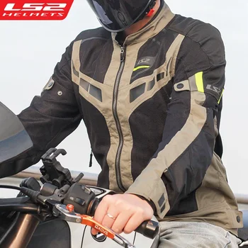 Original LS2 GARDA AIR Motorcycle Jacket Summer Mesh Breathable Motorbike Jacket Men Women CE Anti-Fall Reflective Riding Jacket