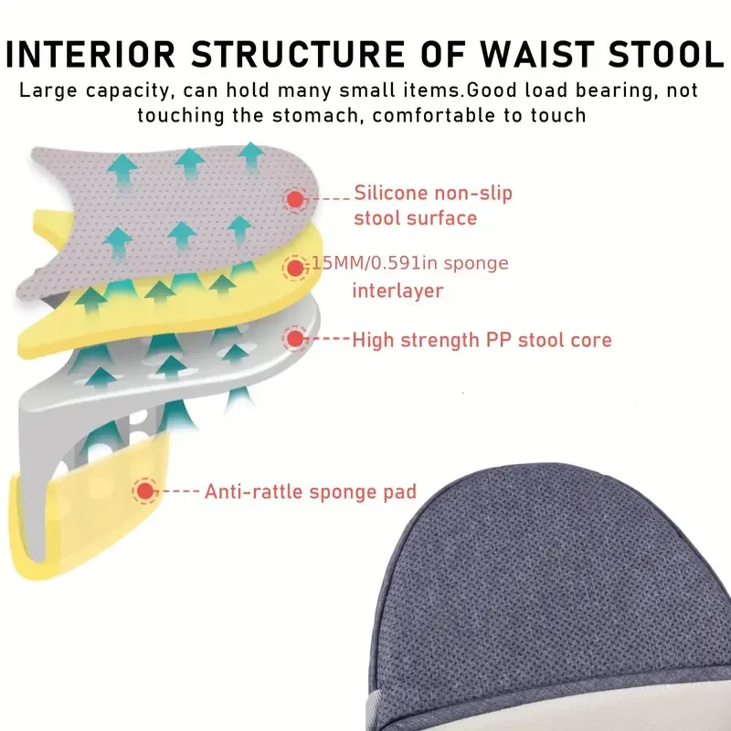 Ergonomic  Baby Carrier Adjustable Waistband Ergonomic Lightweight Collapsable Hipseat Carrier Portable Pocket 6