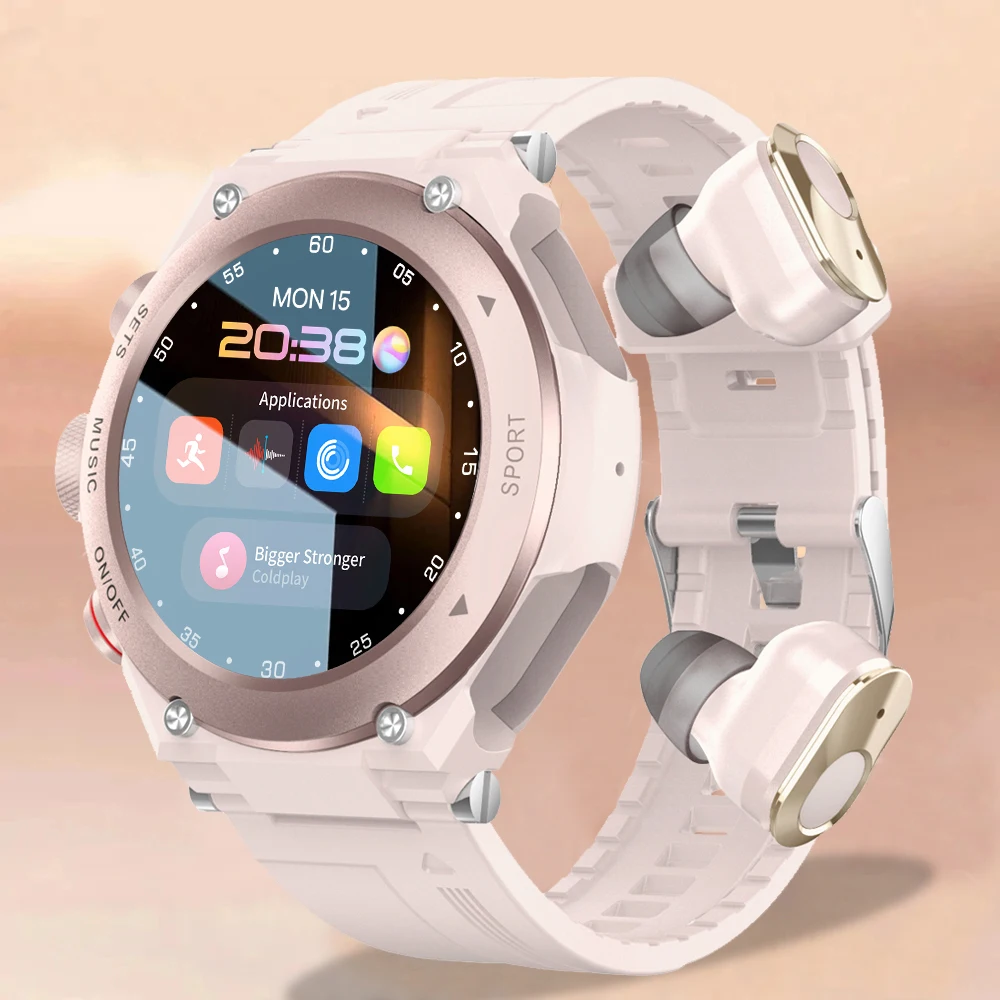 

NEW Smart Watch T92 With Earbuds 3 in 1 Fitness Tracker Call Music Bracelet With Speaker Heart Rate Monitor Sports Smart Watch