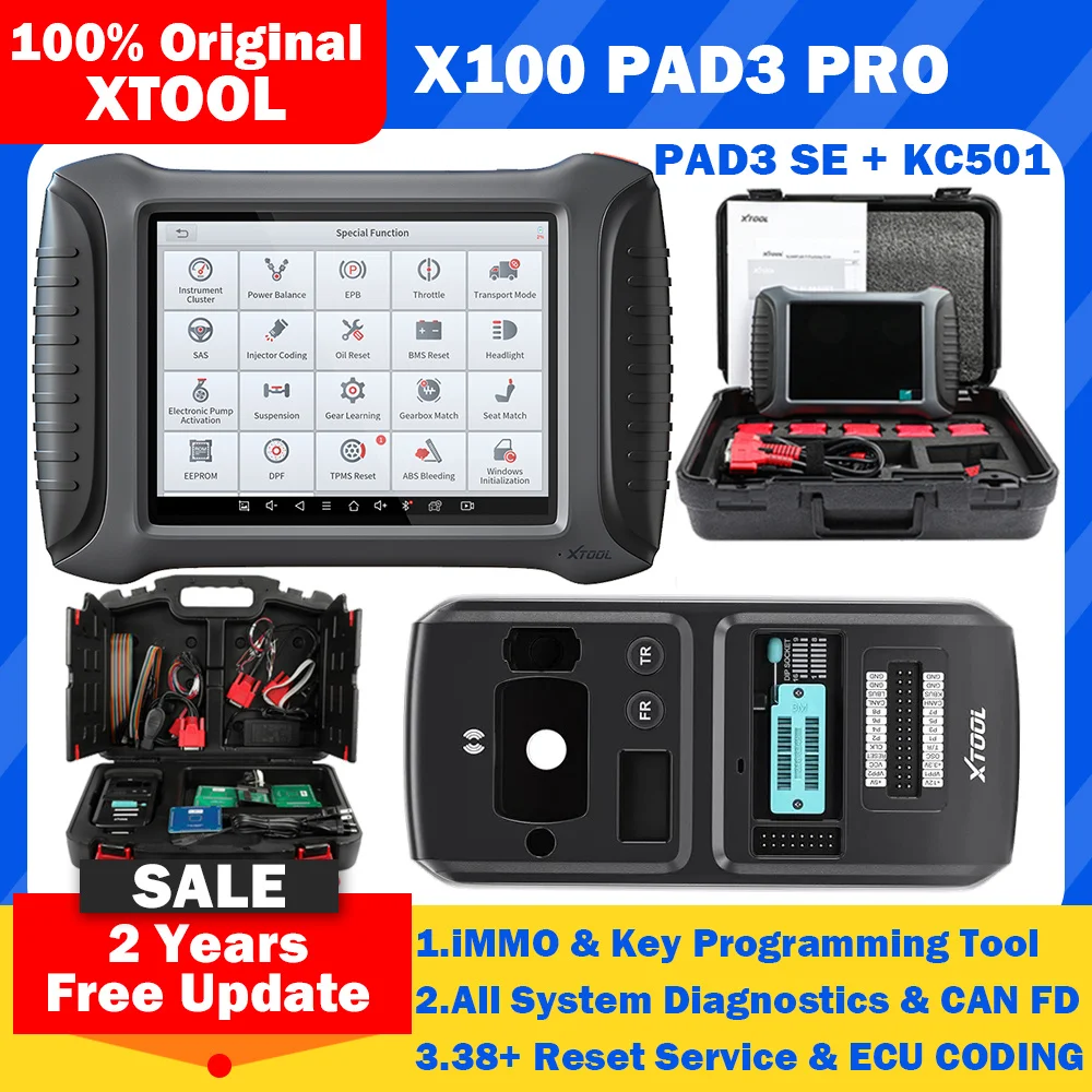 XTOOL X100PAD3 Pro IMMO/Key 프로그래밍 도구, 모든 시스템 진단 도구, KC501 활성 테스트, 모든 키 손실, 38 개 이상의 서비스
