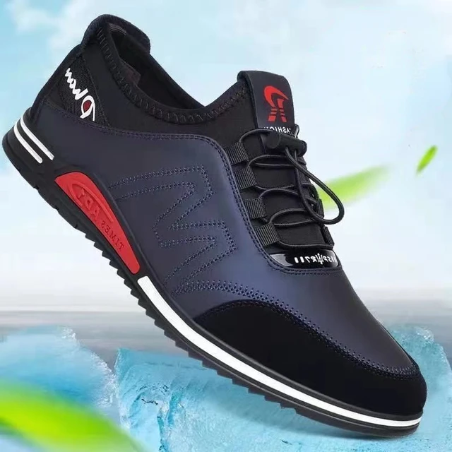 New Fashion Men's Shoes Concise Soft Soled Men Casual Shoes Breathable Lace-Up Bottom Light Sneakers Male 2023 Tenis Masculino 2