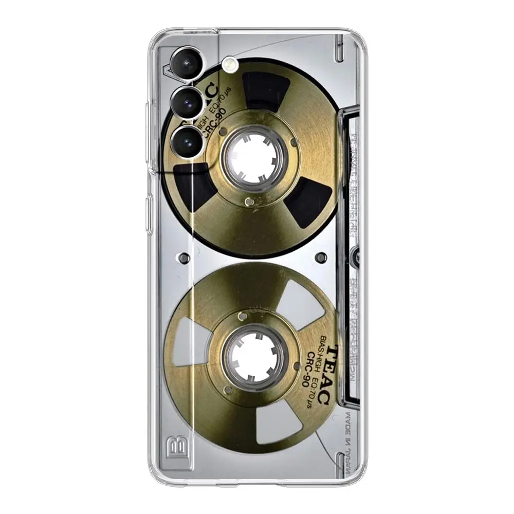 Retro Vintage Cassette Tape Clear Phone Case Cover