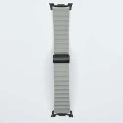 Silicone Sport Ocean Magnetic Bracelet Strap - Galaxy Watch 8 44MM (Light Grey)