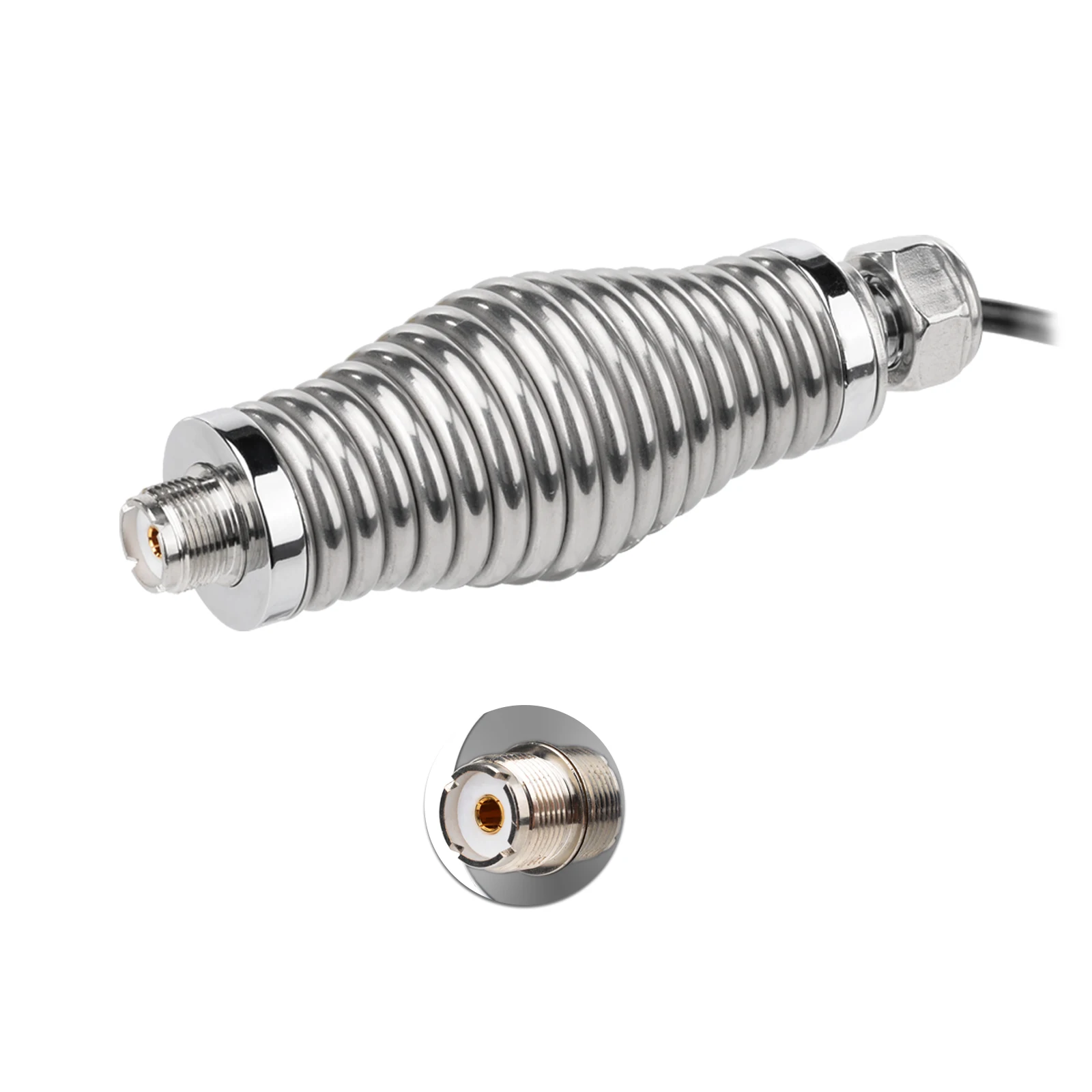 Heavy Duty Spring Mount with RG58 Cable for CB Ham Radio Antenna
