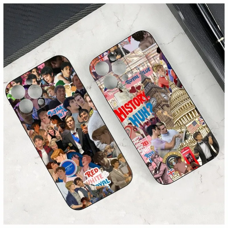 Custodia Per Telefono Tv Rosso Bianco Royal Blue Per Iphone 15 14 12 11 13 Pro Max Xr 7 8 14 15 Plus Cover Morbida Per Telefono