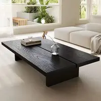 Wabi Sabi Table basse minimaliste moderne à la mode rustique Rectangle Table basse neutre éclectique Mobilier Maison meubles de maison 1