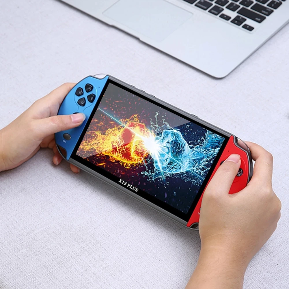 X12/X12 Plus Console Di Gioco Portatile Schermo Hd Da 5.1/7.1 Pollici Lettore Audio Video Portatile Classic Play Built-In20000 + Giochi Gratuiti