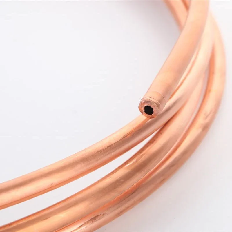 Tube En Cuivre Souple C1100 T2 - 2 Mètres, Diamètre 6 Mm / Intérieur 5 Mm - Pour Réfrigérateur, Climatiseur, Système De Refroidissement - Bobinable Et Pliable