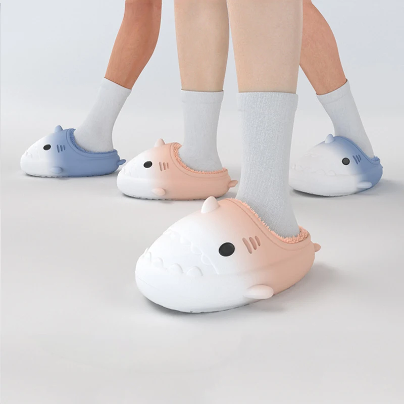 Warm Cotton Indoor Slippers with Plush Lining for Men and Women