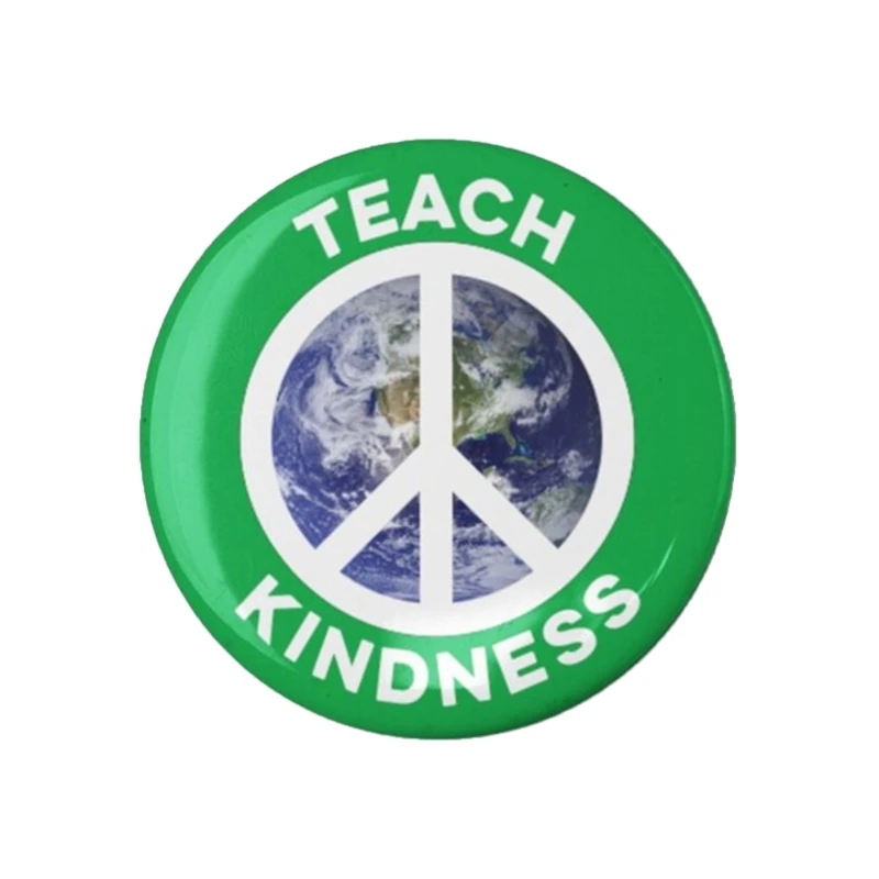 Backpack Anti Pollution Badges Earth Peace Sign Sticker Eye catching Brooch for Customizing Your Gear World Peace