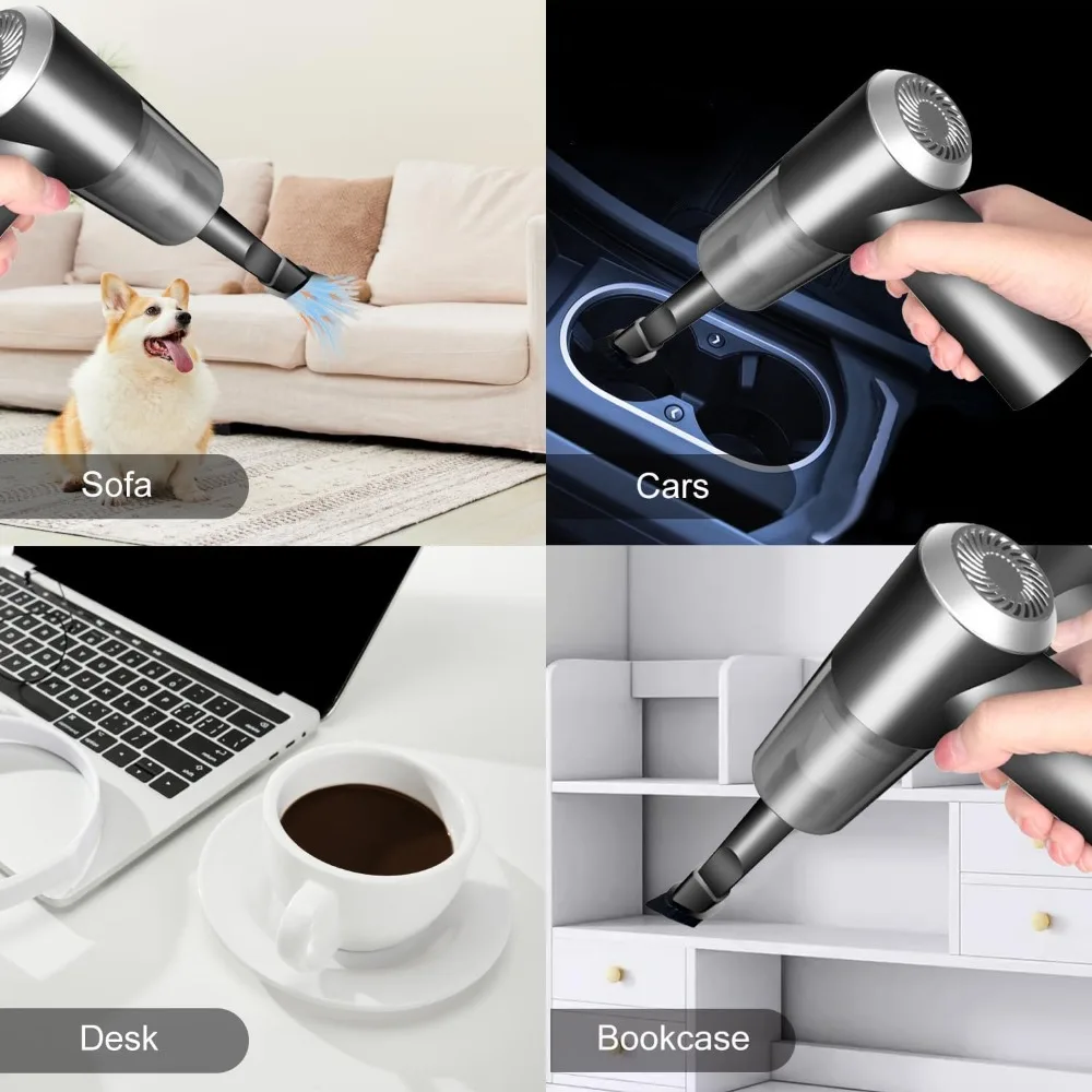 3 in 1 Integrated Suction and Blowing Vacuum Combination Vacuum Cleaner USB Charging Small Car Household Cleaner