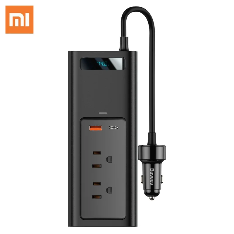Автомобильный инвертор Xiaomi Baseus адаптер питания USB Type C автомобильный
