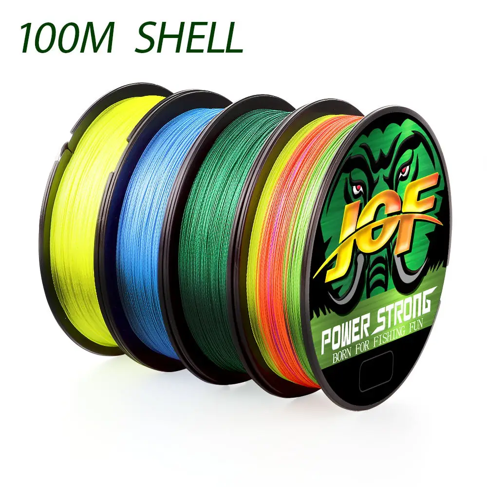 JOF Braided Line X4 100/300m 6 Color All For Fishing Line MaxDrag 85LB Multifilament PE Line For Saltwater Sea Fishing 4