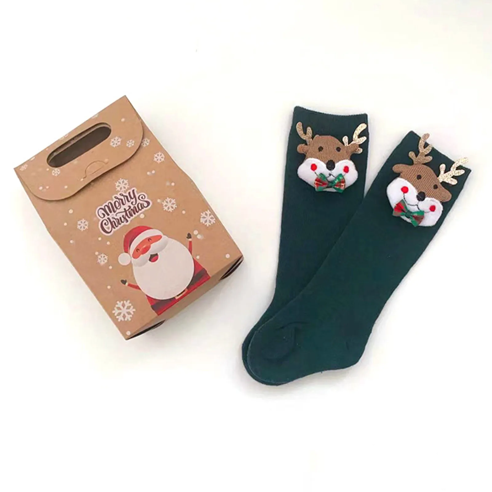 Shoes Boys Children Christmas Stockings Cartoon Doll Stockings Infant Non Slip Floor Solid Color Medium 2t Boot Socks