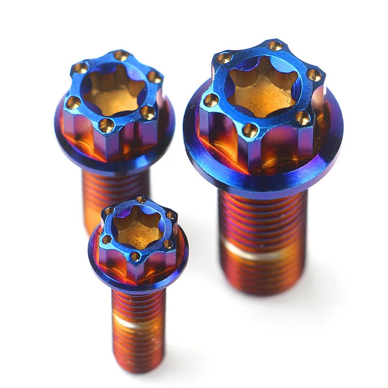Titanium Screws M6 M8 M10 Ti Bolts for Motorcycle DIY Brake Disc Rotor Allen Key Hexagon Socket Motorcycle Caliper Fastener motorcycle brake disc,motorcycle bolt screws