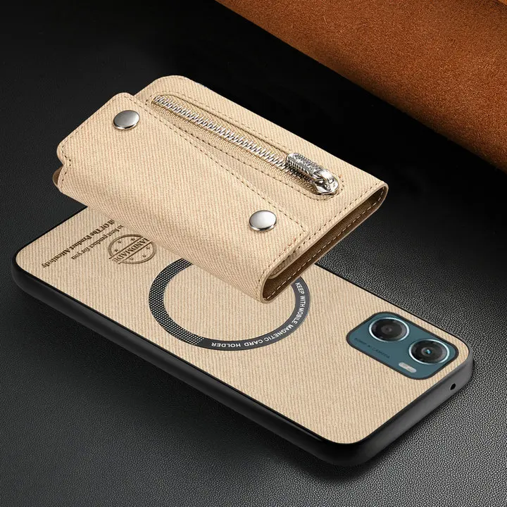Zipper Leather Wallet Cover - Premium 2-in-1 Design