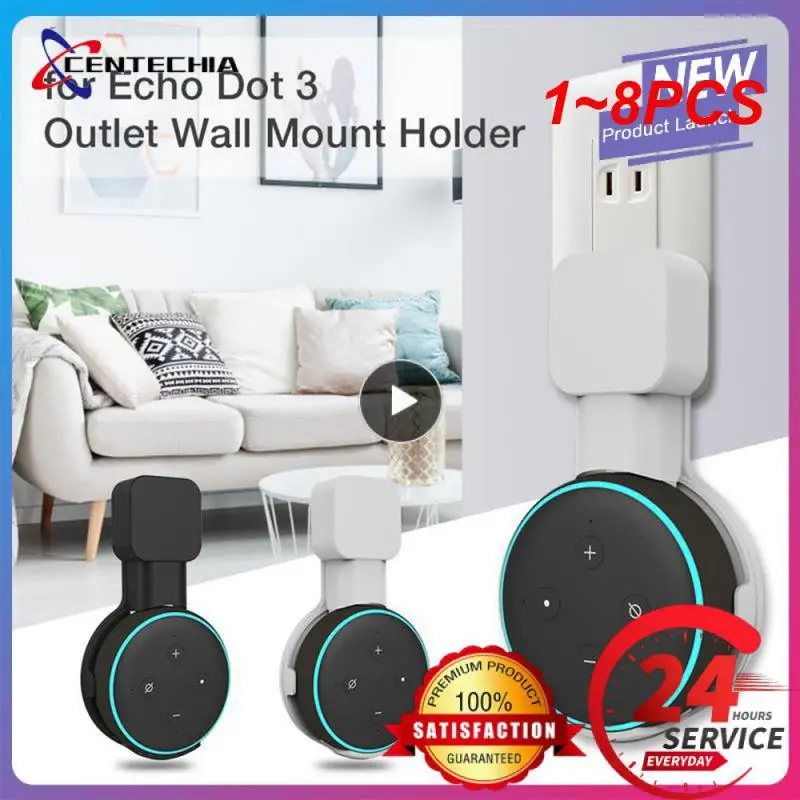 1 ~ 8 Pezzi Supporto Per Montaggio A Parete Echo Dot, Gancio Per Altoparlante Accessori Salvaspazio Gestione Cavi Incorporati Per Altoparlante Echo Do