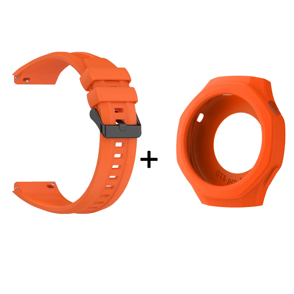 Silicone Watch Band with Protective Case Shell Replacement