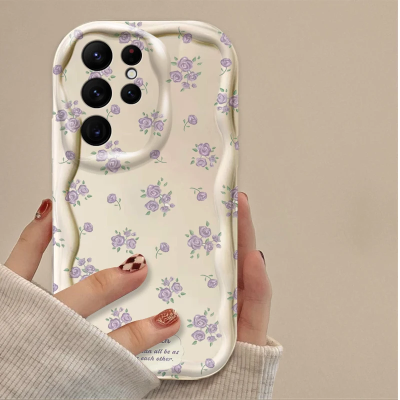 Elegant Clear Rose Floral Phone Case