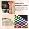 40/74/78 Colors Glitter Eyeshadow Palette Matte Waterproof Long Lasting Pressed Powder Cosmetics Kit Fashion Women MakeUp Tools 6