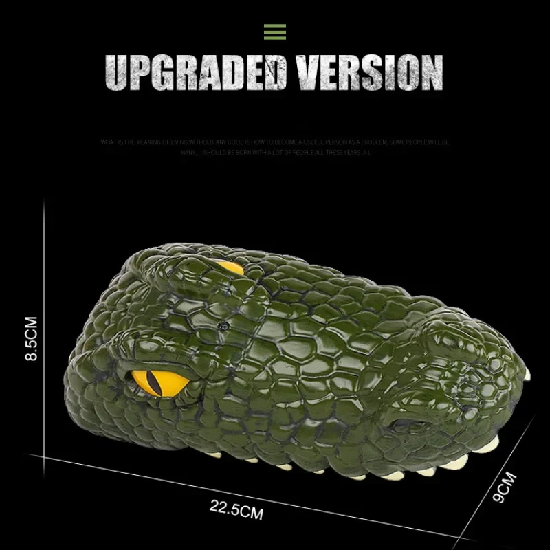 RC Crocodile Head Boat Remote Control High Speed Boat Kids Toys Boys Joke Alligator Decoy Pool Water River Game Spoof Party Gift 6