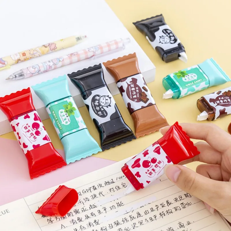 Correction Tape 1 Piece Cute Kawaii Milk Candy Sweet Correction Tape Cherry Chocolate Mint