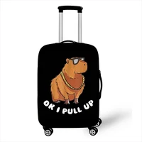 Funny Capybara Print Luggage Cover for Travel Kawaii Cartoon Elastic Trolley Case Cover Anti-dust Suitcase Protective Covers 2