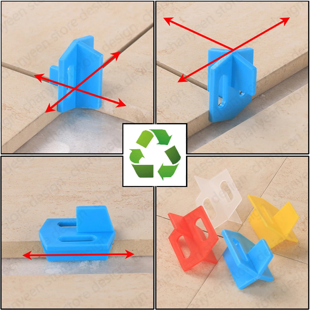 3in1 Ceramic Tile Spacers Clips Wedge Leveling System for Floor Wall Tiling Fixing Gap Leveling System Construction Tools