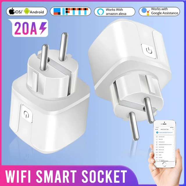 16A,10A Smart Plug WiFi Socket EU Power Monitoring Timing Function Works  With Alexa,Google Home,Alice,SmartThimgs - AliExpress