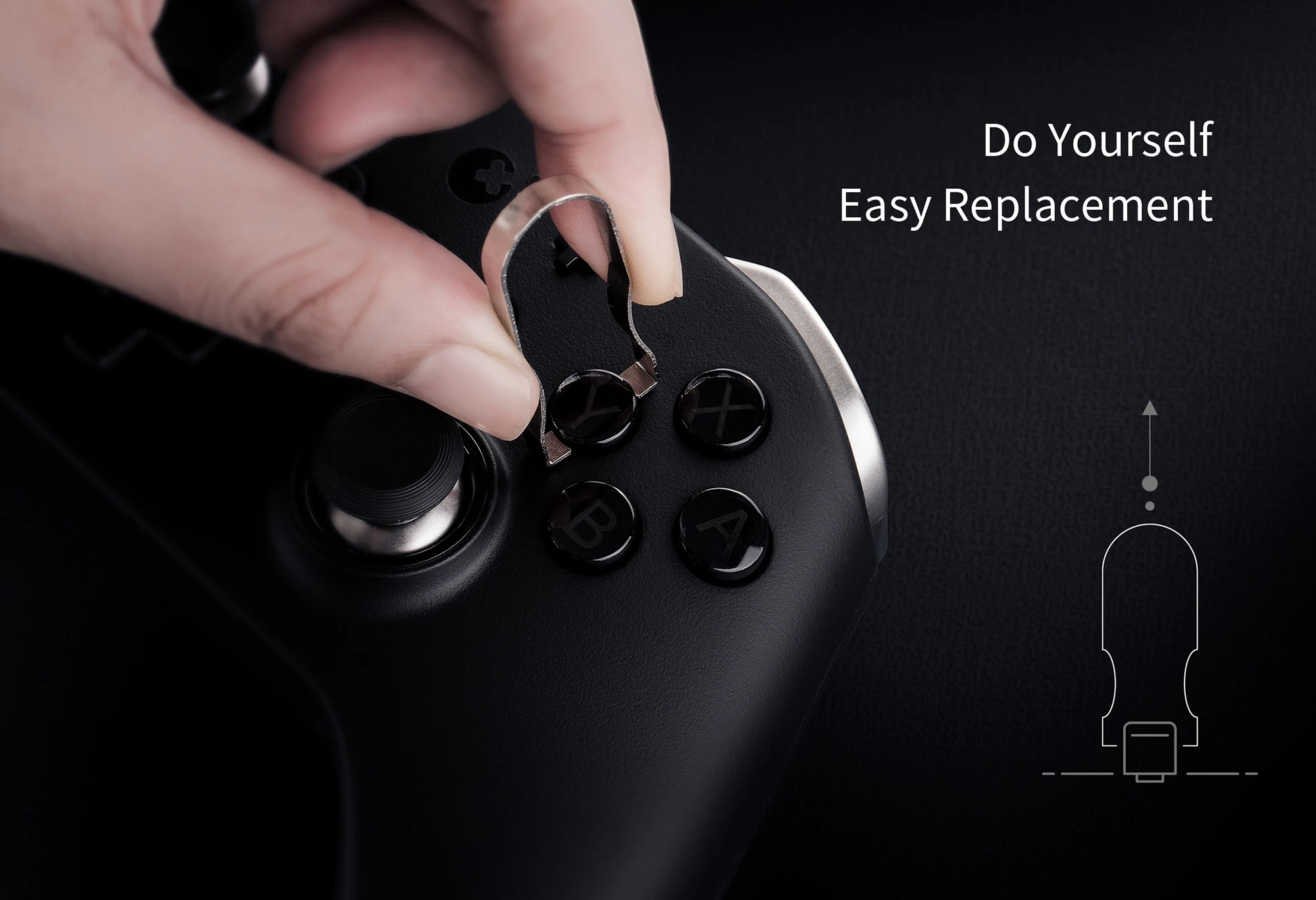 NS32-Tastenkappe für Gulikit KingKong 2 Pro NS08 NS09 Spielcontroller A B X Y-Taste für PC-Platzierung Spielzubehör_voghion.com