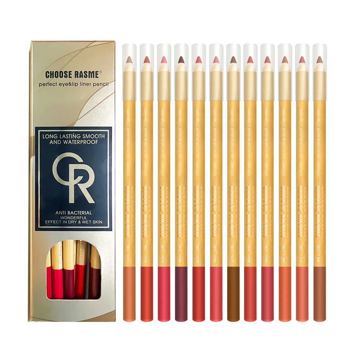 12 lipstick pens, nude pink lipstick pens, waterproof, durable, matte, three-dimensional lipstick, moisturizing lipliner makeup 4