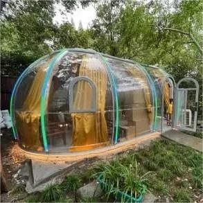 Cheap Sale Luxury Transparent Camping Hotel Round Polycarbonate Luxury Prefabricated Dome HouseDeposit price 4