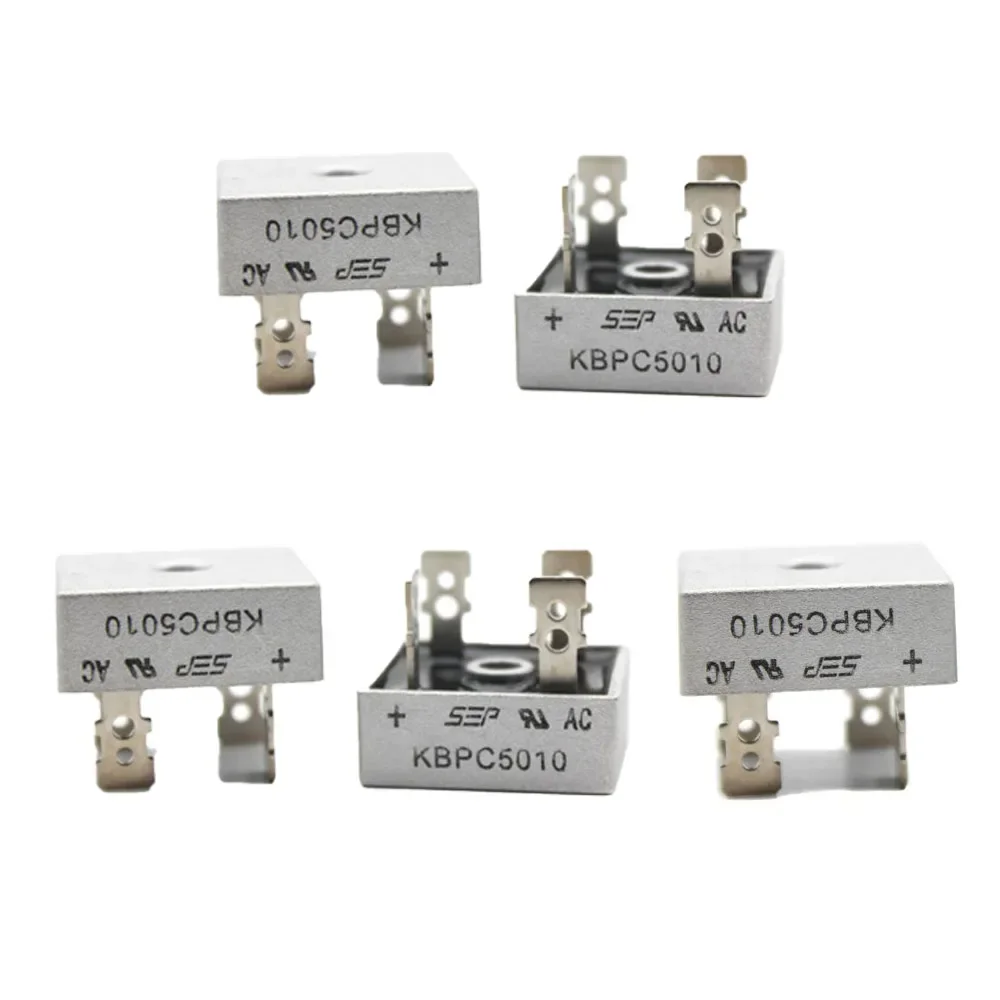 2/5pcs Rectifier 100V KBPC1510 KBPC2510 KBPC3510 KBPC5010 15A 25A 35A 50A Rectifier Kit