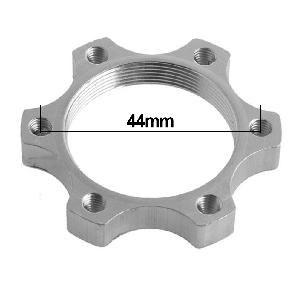 

44/48MM Bicycle Bike Flange Adapter Disc Brake Rotor Freewheel Threaded Hubs Aluminum Alloy Bicycle Flange Adapter Silver