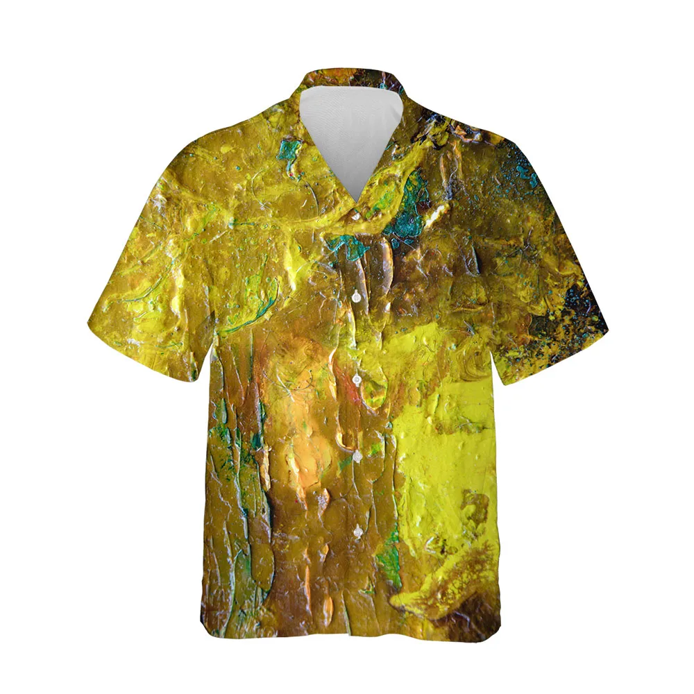 

Jumeast New Summer Hawaiian 3D Abstract Aesthetic Men's Short Sleeve Shirt Clothing Casual Fashion Blouse Breathable Man Clothes