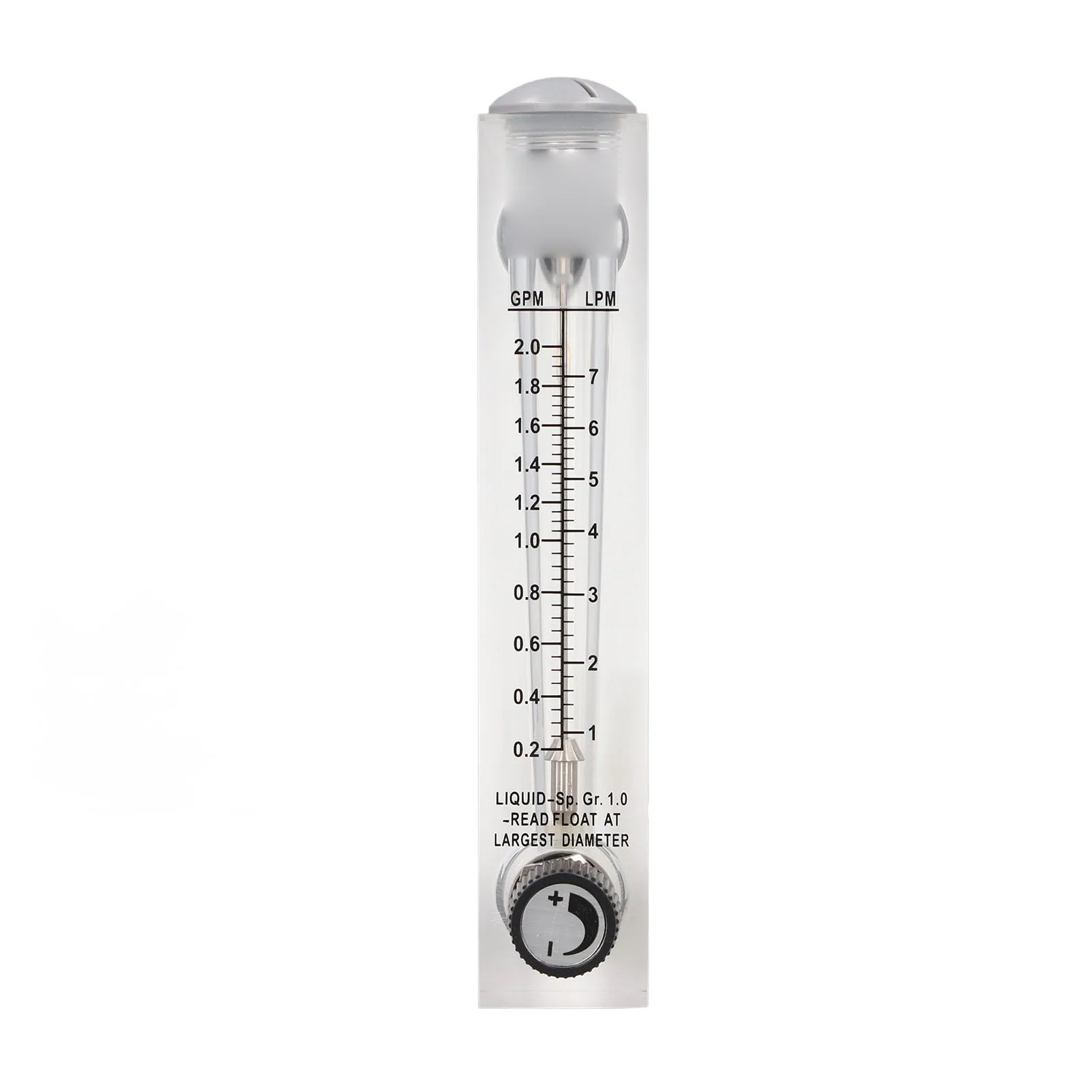 Panel Type Flow Meter 0.2‑2GPM Acrylic Liquid Flowmeter Tester for Measuring Control