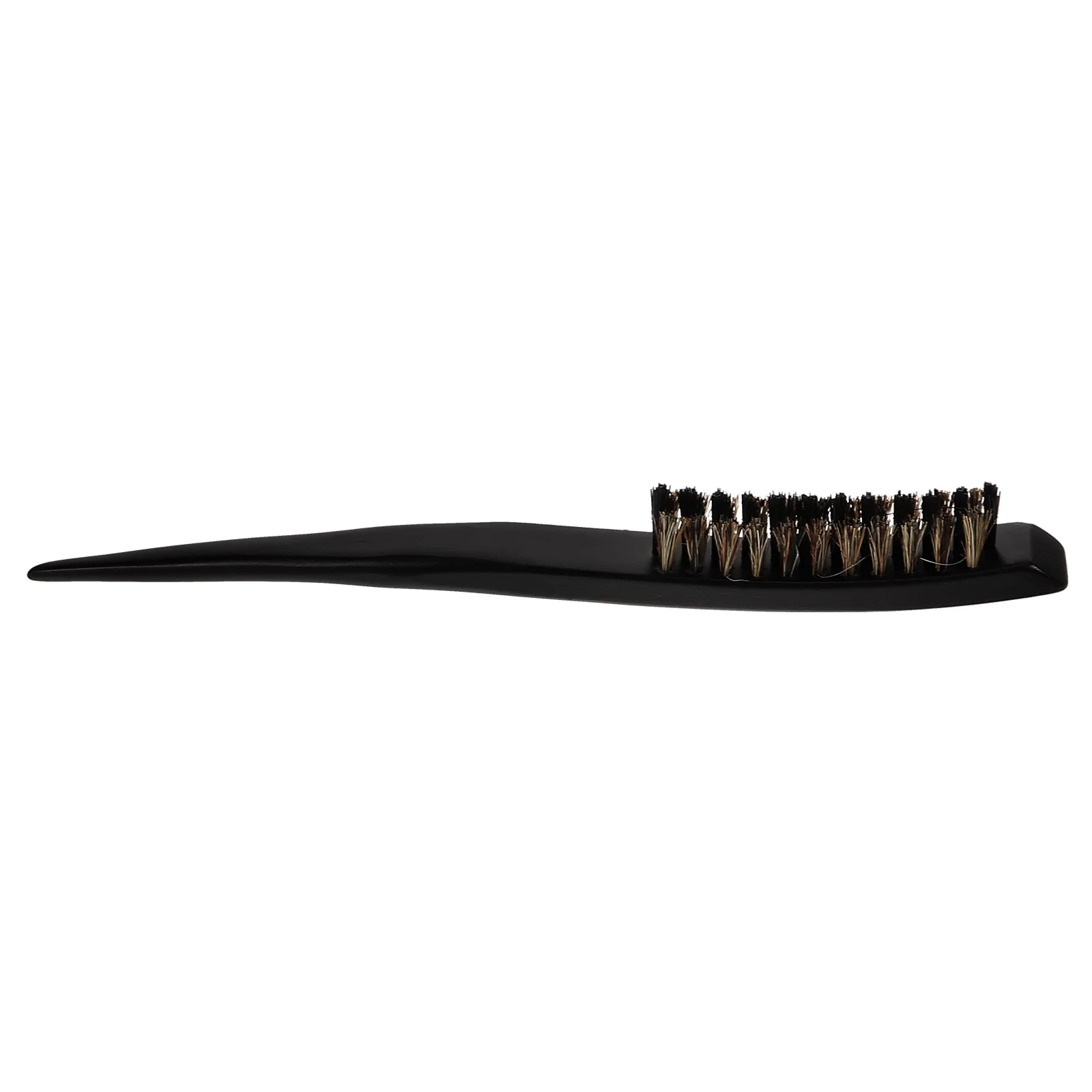 Wooden Handle Boar Bristle Three-row Pointed Tail Comb Brush for Thick Hair Slicking Back Curly Bun Hard Grubber Teasing Women 3