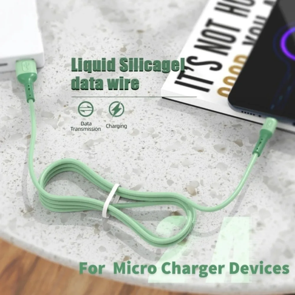 Durable Liquid Silicone Fast Charging USB Cable, Micro USB & Type C, 1m-3m Options