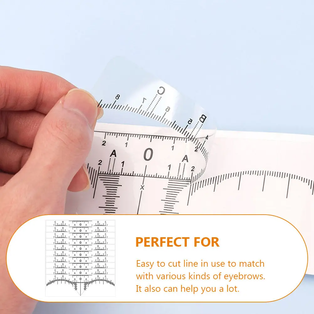 10Pcs 눈썹 매핑 스티커 템플릿 간편한 컷 라인 디자인 정확한 눈썹 쉐이핑 도구 전문가용 눈썹 쉐이퍼