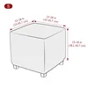 Square Footstool Cover Stretch Polar Fleece Ottoman Cover Sofa Footrest Stool Slipcover for Living Room Furniture Protector Case 2