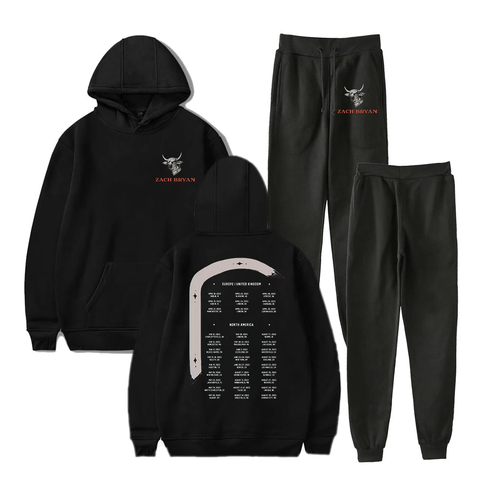 

Zach Bryan Burn Burn Burn Tour Hoodie Jogger Pants Two Piece Set Sweatshirts+Sweatpants Men Women's Set