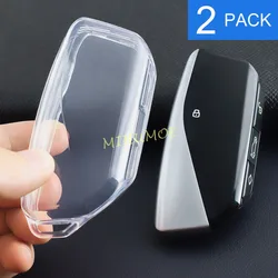Dual Pack Black/Clear Transparent Car Key Case Cover Protector (2x Key Case (Clear))